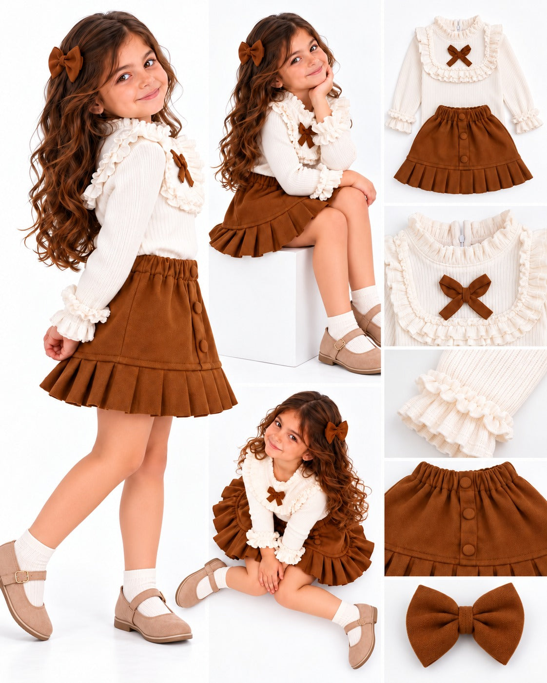 Havana Wool-Blend Skirt Set