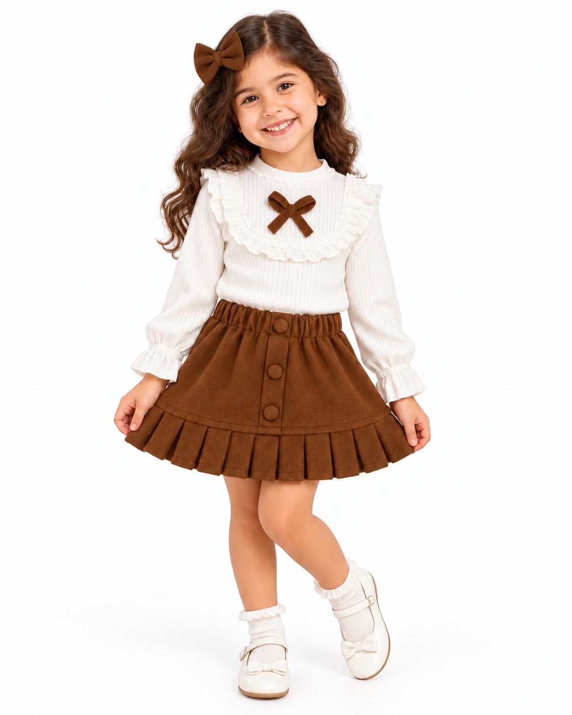 Havana Wool-Blend Skirt Set