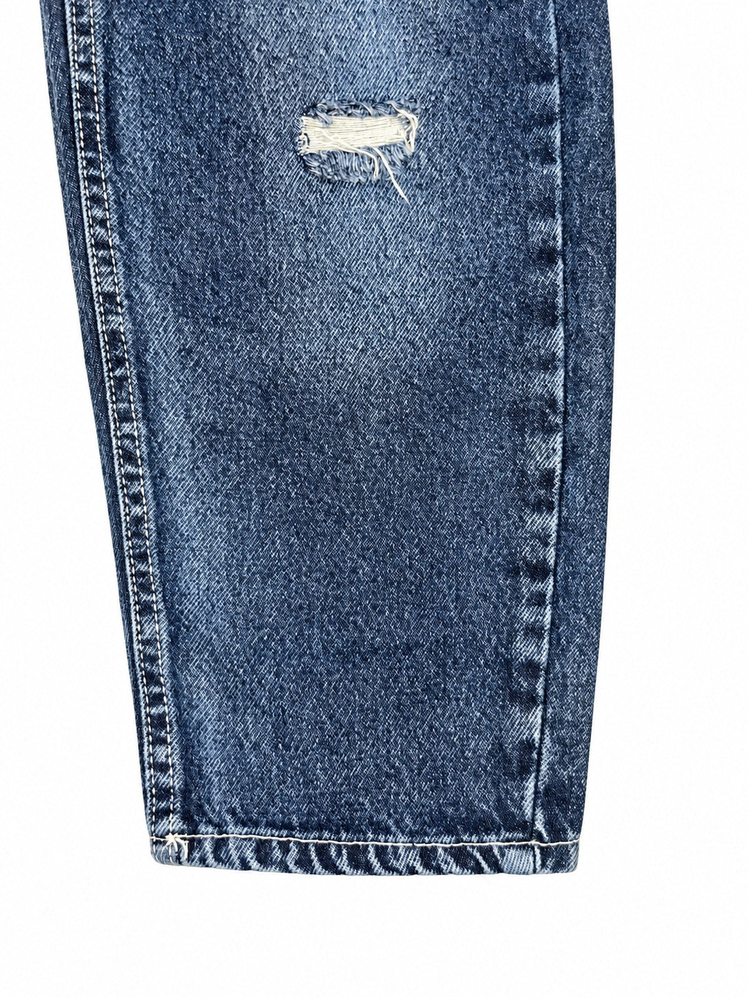 Boys Dark Cut-Out Wide-Leg Jeans