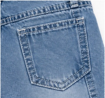 Boys Light Blue Wide-Leg Jeans