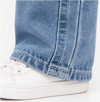 Boys Light Blue Wide-Leg Jeans